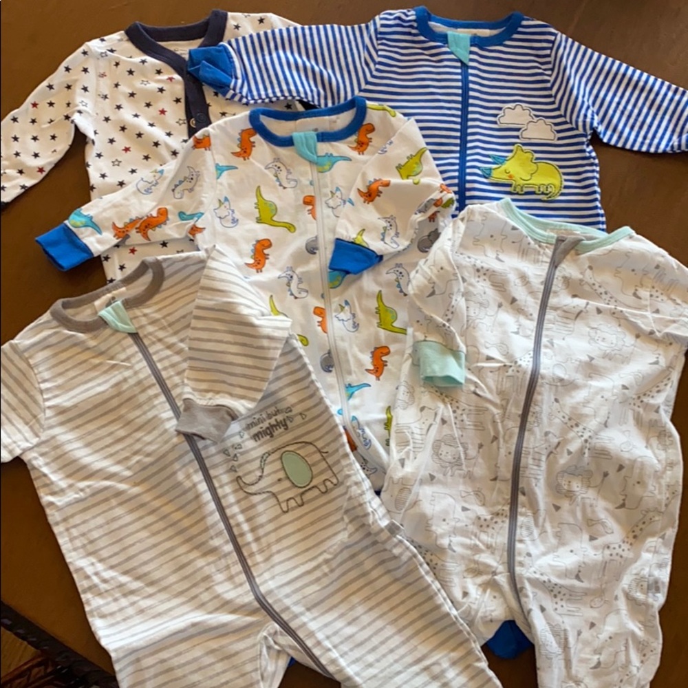5 pack pjs just born 0-3 months
